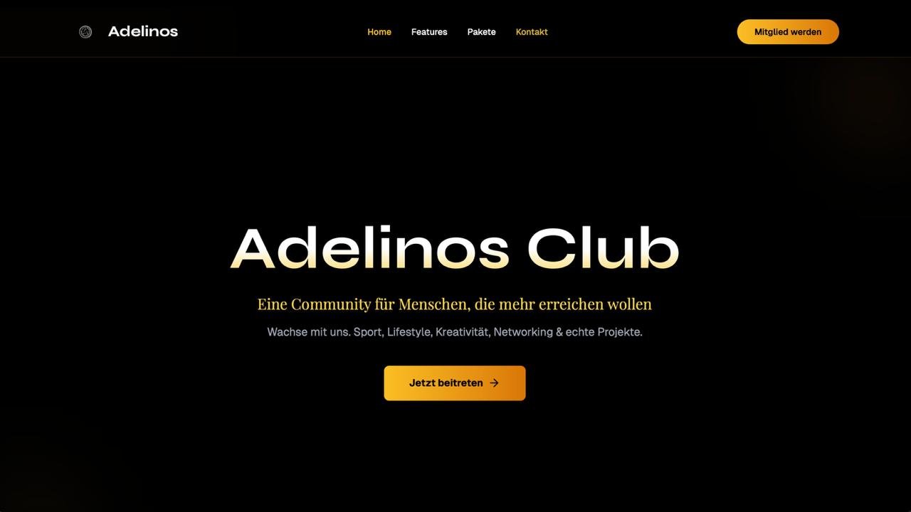 Adelinos Club — Desktop Hero